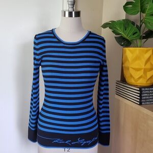 Karl Lagerfeld Stripe Sweater Size Medium NEW!